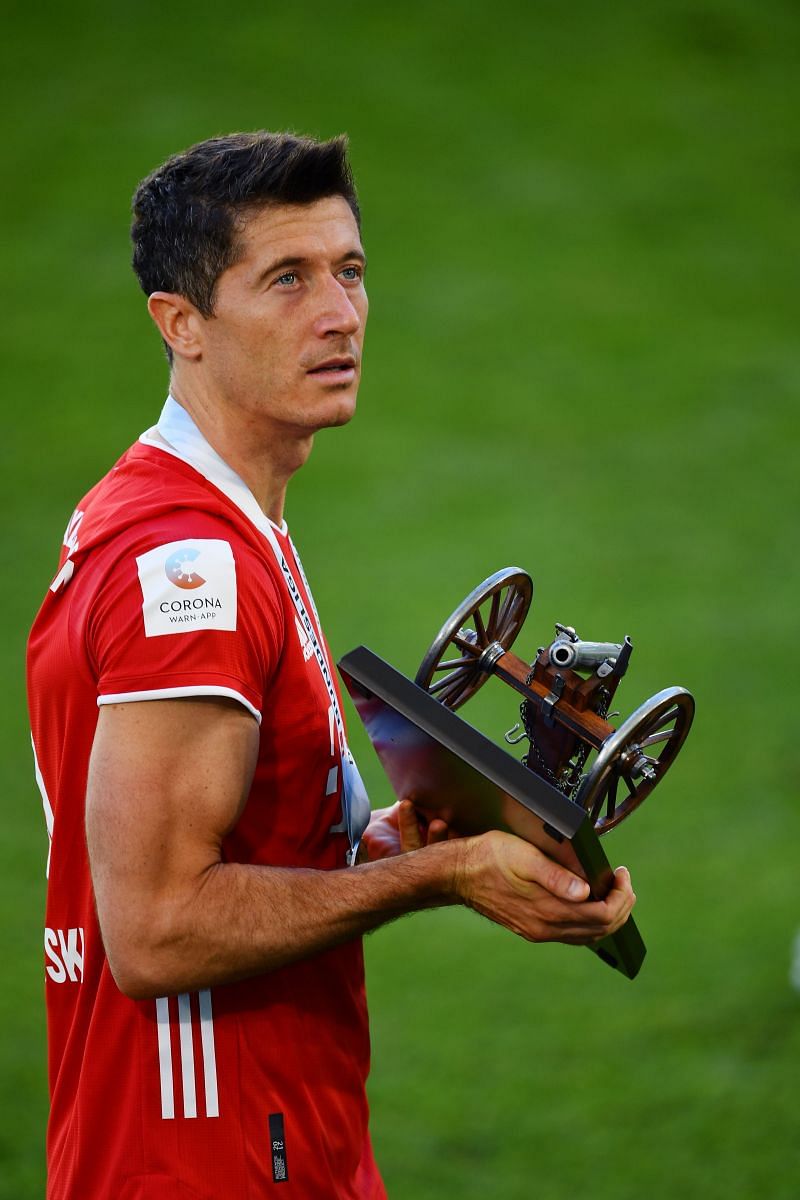 Lewandowski won his third consecutive Bundesliga Golden Boot and his fifth overall. 
